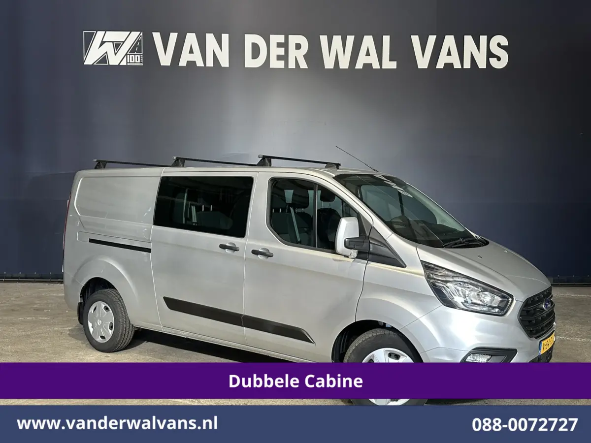 2.0 TDCI 131pk L2H1 Dubbele Cabine Euro6 Airco | 6-Zits | LED | Cruisecontrol | Verwarmde voorruit Parkeersensoren, Dakdragers, 2800kg trekvermogen