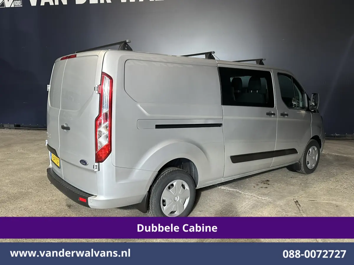 2.0 TDCI 131pk L2H1 Dubbele Cabine Euro6 Airco | 6-Zits | LED | Cruisecontrol | Verwarmde voorruit Parkeersensoren, Dakdragers, 2800kg trekvermogen