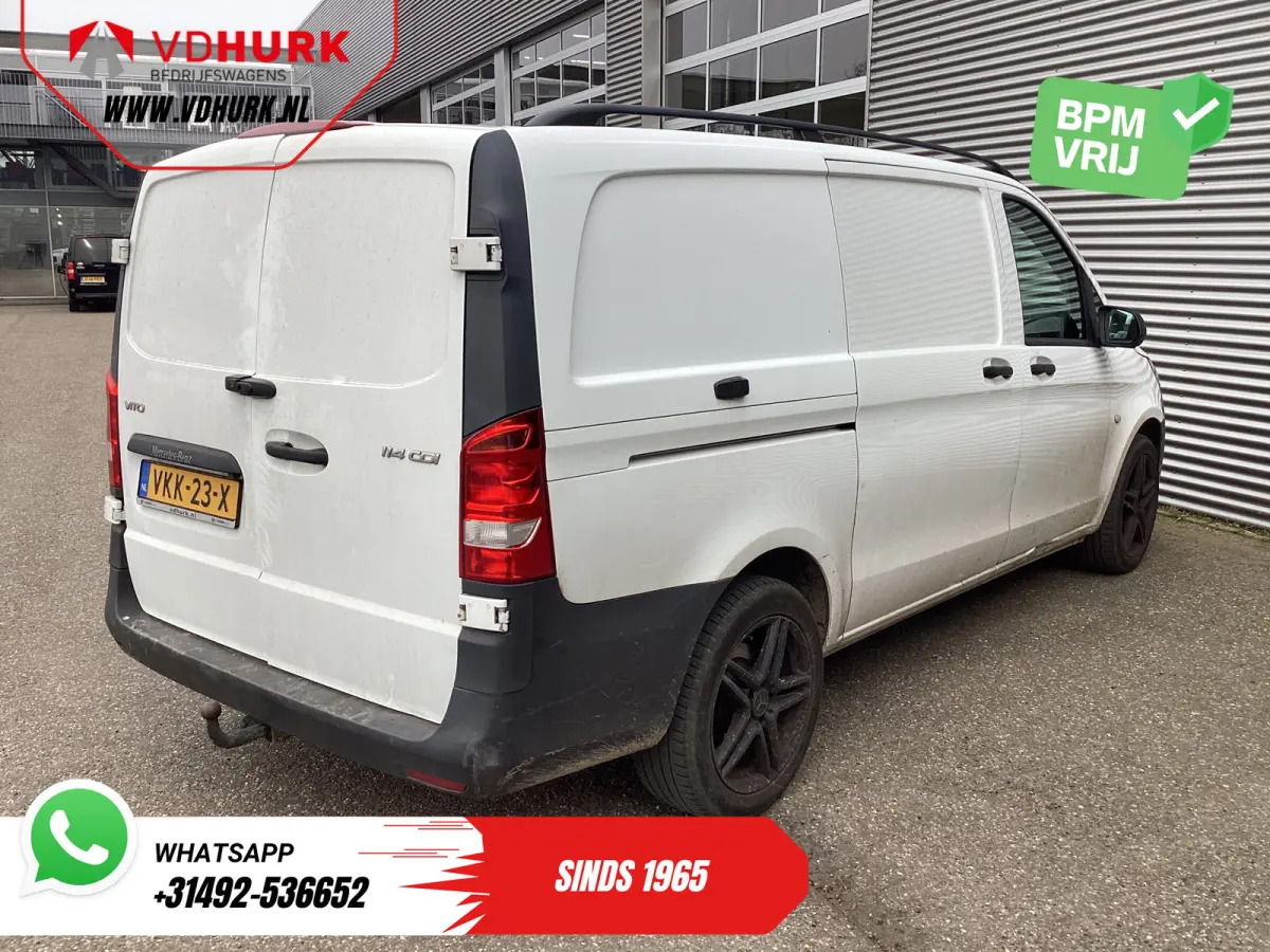 114 CDI L2 EXPORT Airco/ 270Gr.Deuren/ Cruise/ Camera/ LMV/ Trekhaak