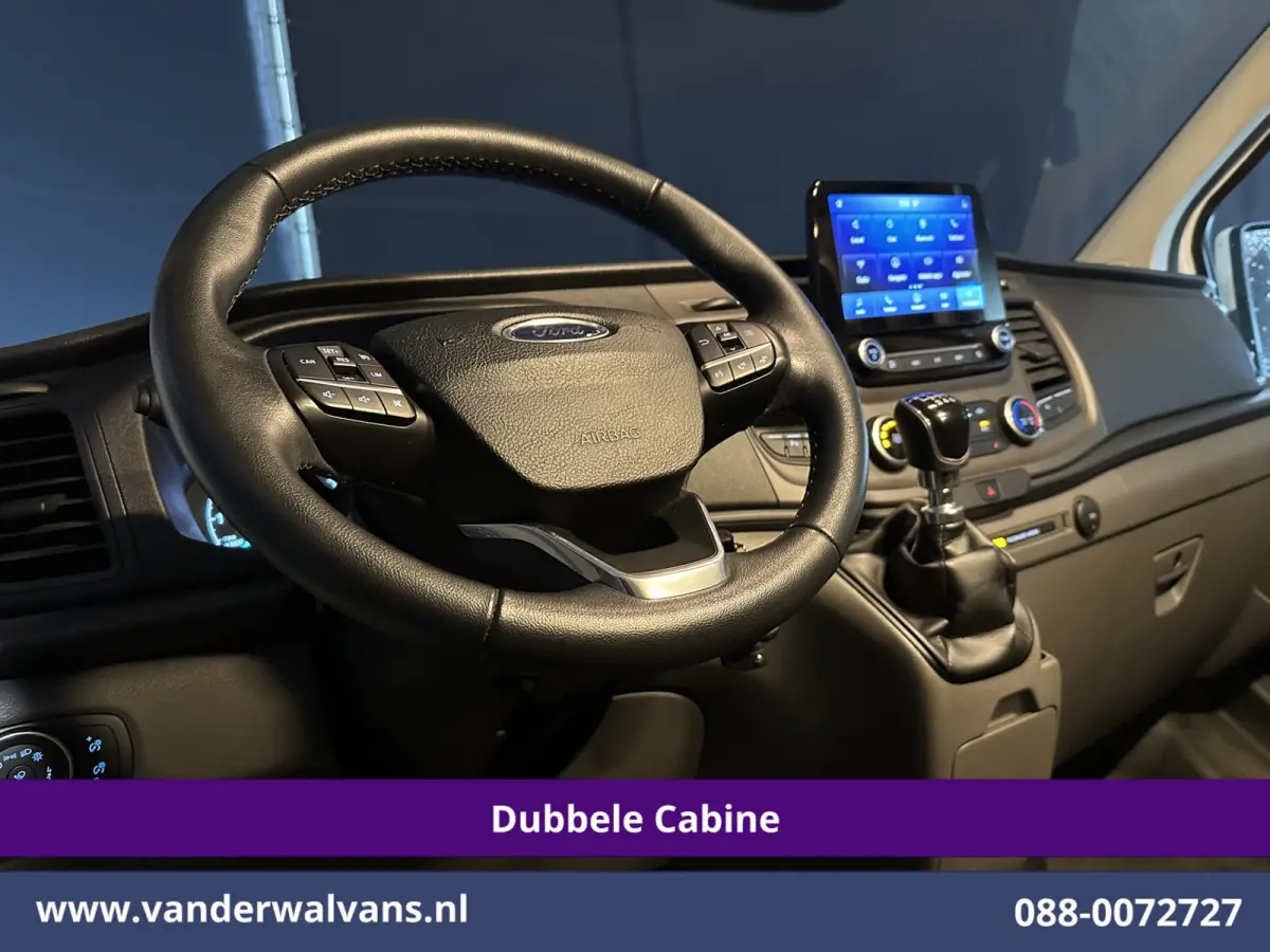2.0 TDCI 130pk L2H1 Dubbele Cabine Euro6 Airco | 6-Zits | Xenon | Camera | Navigatie | Apple Carplay | LED Android Auto, Cruisecontrol, Stoelverwarming, Verwarmde voorruit, Parkeersensoren