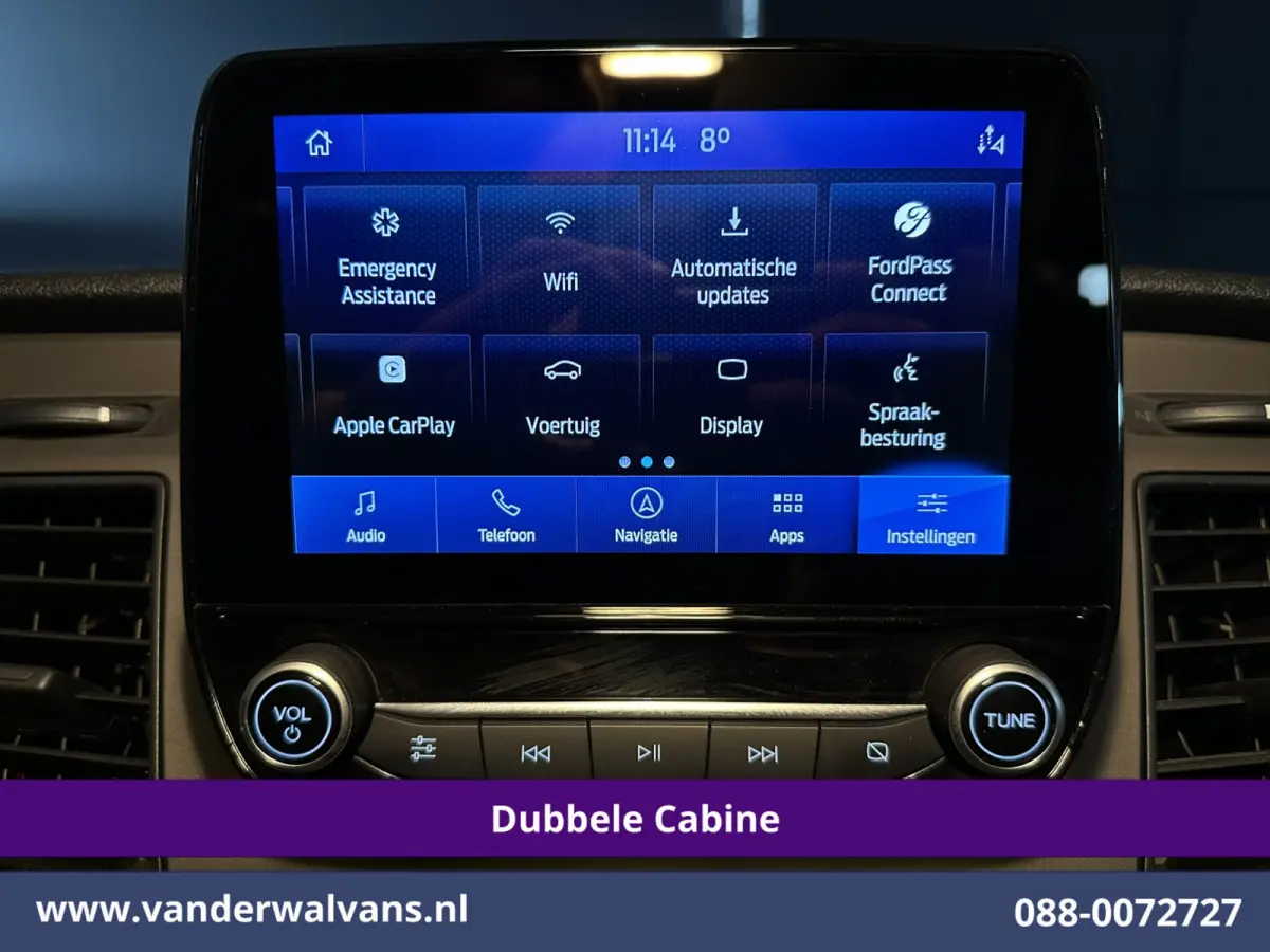 2.0 TDCI 130pk L2H1 Dubbele Cabine Euro6 Airco | 6-Zits | Xenon | Camera | Navigatie | Apple Carplay | LED Android Auto, Cruisecontrol, Stoelverwarming, Verwarmde voorruit, Parkeersensoren