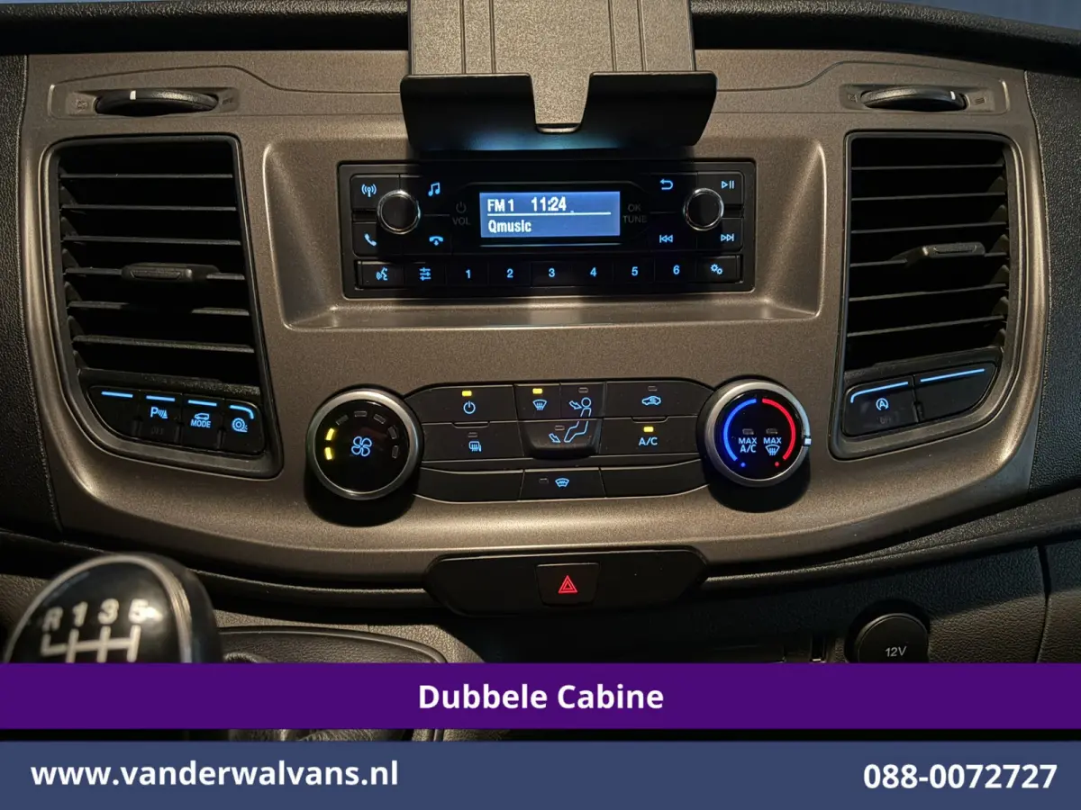 2.0 TDCI 130pk L2H1 Dubbele Cabine Euro6 Airco | 6-Zits | LED | Cruisecontrol | Trekhaak Parkeersensoren, Verwarmde voorruit