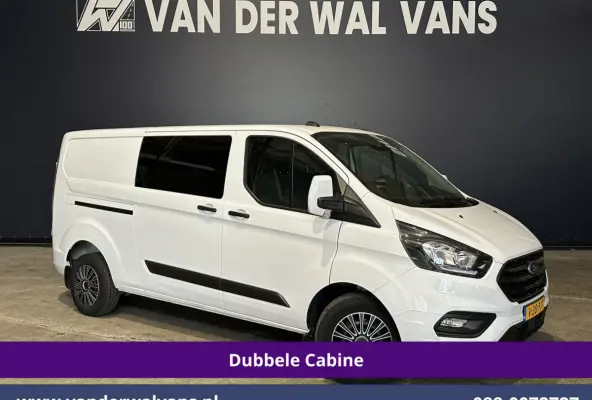 2.0 TDCI 130pk L2H1 Dubbele Cabine Euro6 Airco | 6-Zits | LED | Cruisecontrol | Trekhaak Parkeersensoren, Verwarmde voorruit