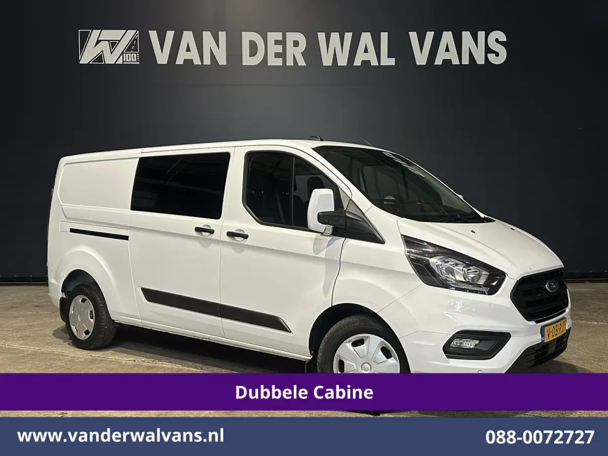 2.0 TDCI 130pk L2H1 Dubbele Cabine Euro6 Airco | 6-Zits | LED | Cruisecontrol | Trekhaak Parkeersensoren, Verwarmde voorruit
