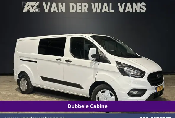 2.0 TDCI 130pk L2H1 Dubbele Cabine Euro6 Airco | 6-Zits | LED | Cruisecontrol | Trekhaak Parkeersensoren, Verwarmde voorruit
