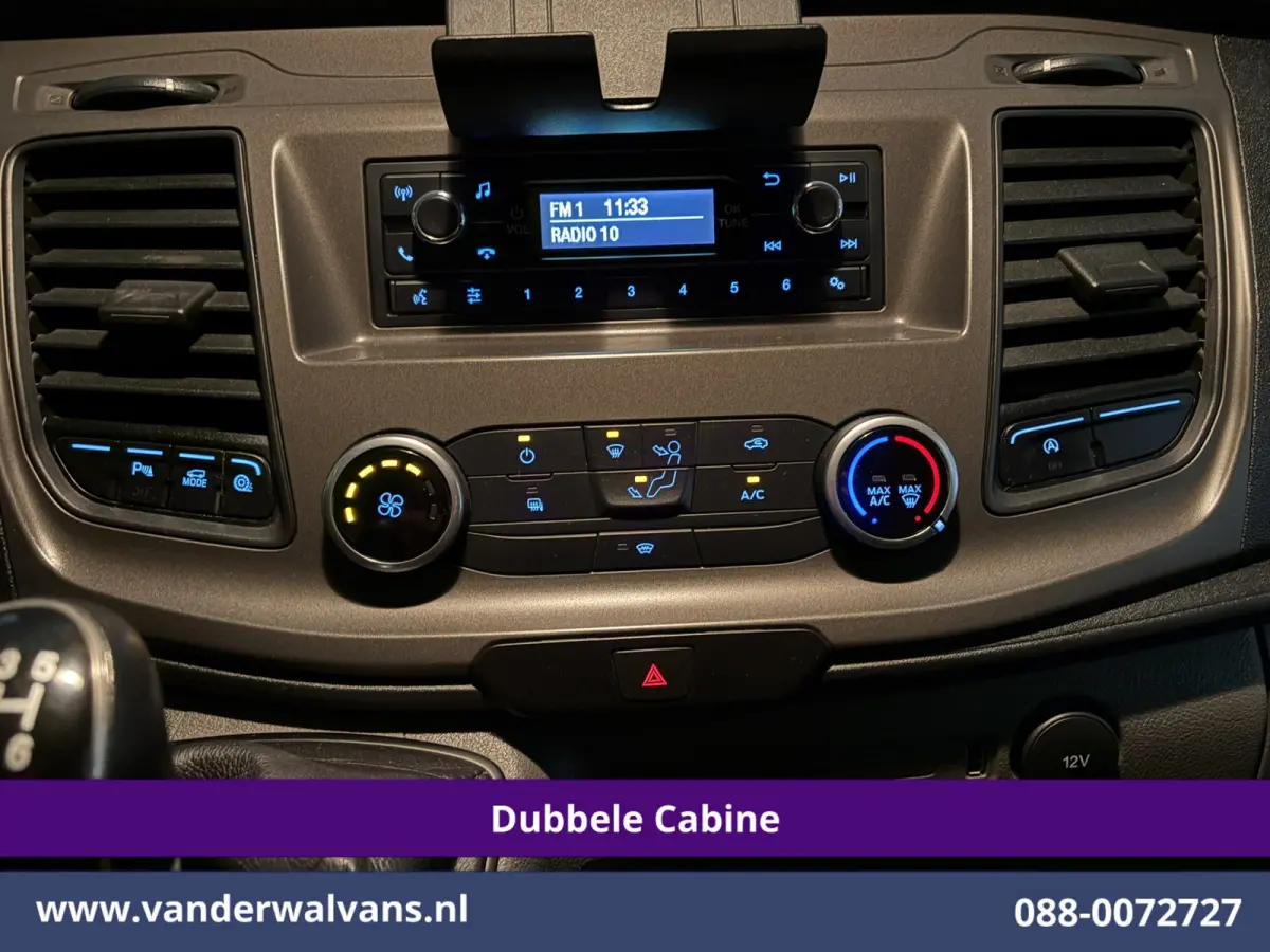 2.0 TDCI 130pk L2H1 Dubbele Cabine Euro6 Airco | 6-Zits | LED | Cruisecontrol | Trekhaak Parkeersensoren, Verwarmde voorruit