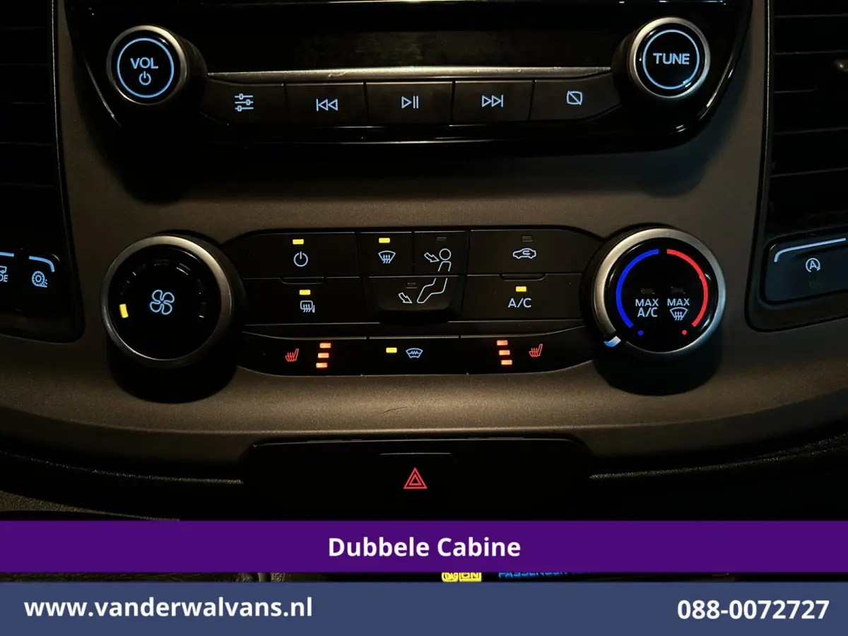 2.0 TDCI 131pk L2H1 Dubbele Cabine Euro6 Airco | 5-Zits | Camera | LED | 2800kg Trekhaak | Apple Carplay Cruisecontrol, Android Auto, Stoelverwarming, Verwarmde Voorruit, Parkeersensoren