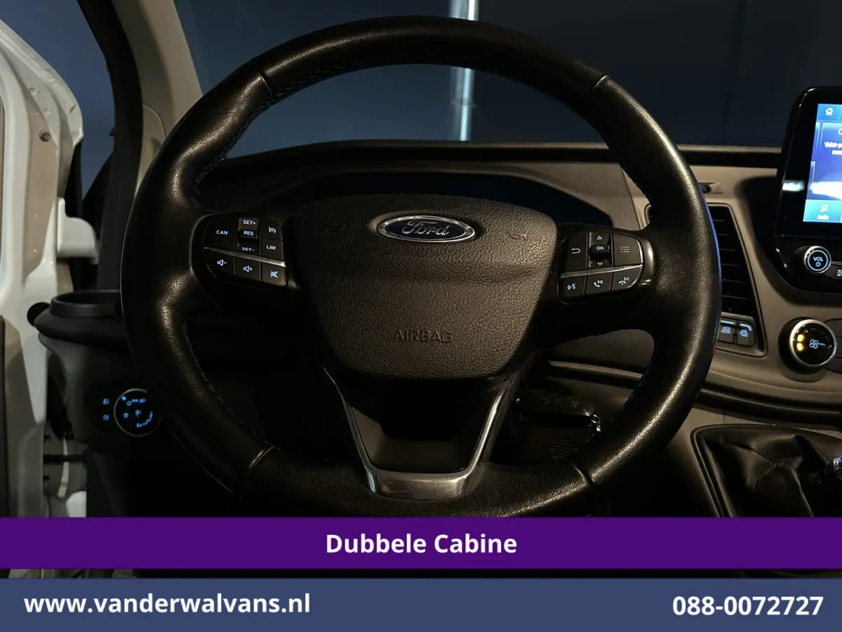 2.0 TDCI 130pk L2H1 Dubbele Cabine Euro6 Airco | 5-Zits | Navigatie | Apple Carplay | LED | Cruisecontrol Android Auto, Stoelverwarming, Parkeersensoren, Achterklep