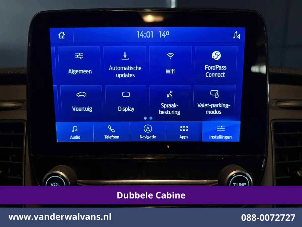 2.0 TDCI 131pk L2H1 Dubbele Cabine Euro6 Airco | 5-Zits | Xenon | Navigatie | Cruisecontrol | LED | 2800kg Trekhaak Stoelverwarming, Parkeersensoren, Achterklep