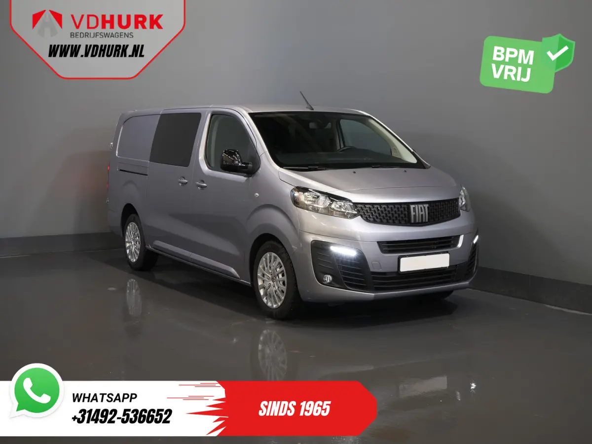 (Fiat Scudo) 2.0 MJ 145 pk DC Dubbel Cabine 6 Pers./ Camera/ Cruise/ PDC/ DAB/ Airco