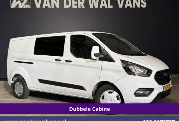 2.0 TDCI 131pk L2H1 Dubbele Cabine Euro6 Airco | 6-Zits | Cruisecontrol | Trekhaak Verwarmde voorruit, Parkeersensoren