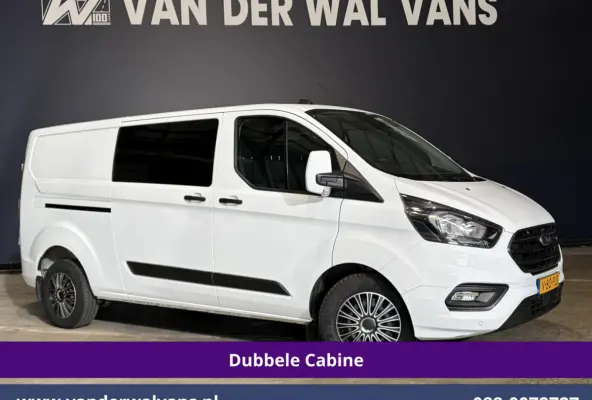 2.0 TDCI 131pk L2H1 Dubbele Cabine Euro6 Airco | 6-Zits | Cruisecontrol | 2550kg Trekhaak Verwarmde voorruit, Parkeersensoren