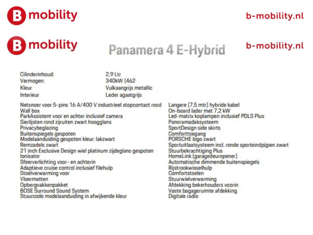 2.9 4 E-Hybrid Panoramadak Sport Chrono Bose Adaptive Cruise Control BTW Auto! | DAB | Elektrische Stoelen | Achteruitrijcamera | NL Auto!
