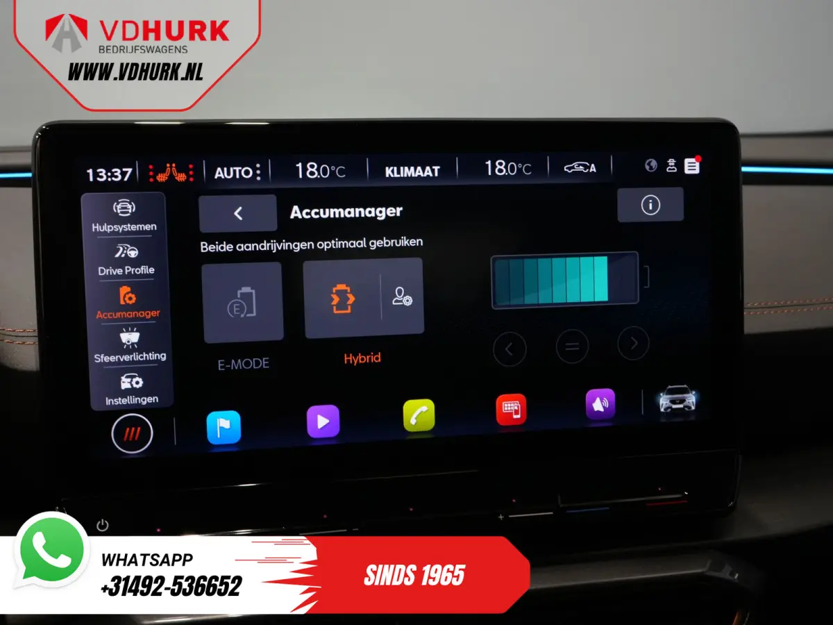 1.4 e-Hybrid VZ Performance 245 pk Elek.Klep/ Memory/ Carplay/ Navi/ Stoelverw./ Stuurverw./ Adapt.Cruise/ Camera/ Climate/ 19'' LMV