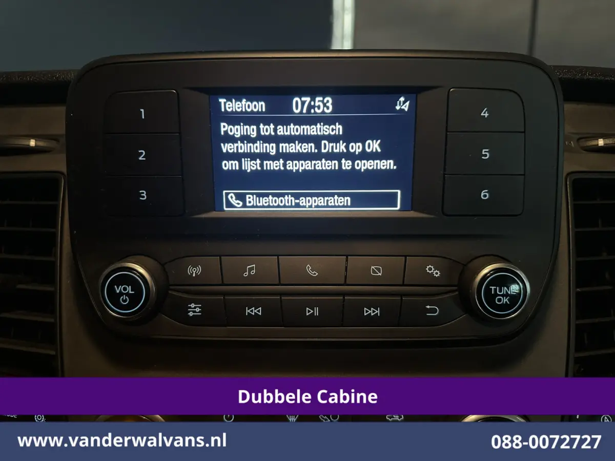 2.0 TDCI 131pk L2H1 Dubbele Cabine Inrichting Euro6 Airco | 5-Zits | Camera | Cruisecontrol | LED Parkeersensoren, Stoelverwarming, Achterklep, Dakdragers, 2800kg trekvermogen