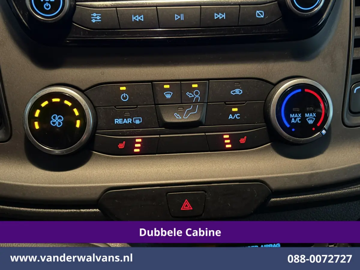 2.0 TDCI 130pk L2H1 Dubbele Cabine Euro6 Airco | 6-Zits | Camera | Apple Carplay | Cruisecontrol Android Auto, Stoelverwarming, Parkeersensoren, Achterklep