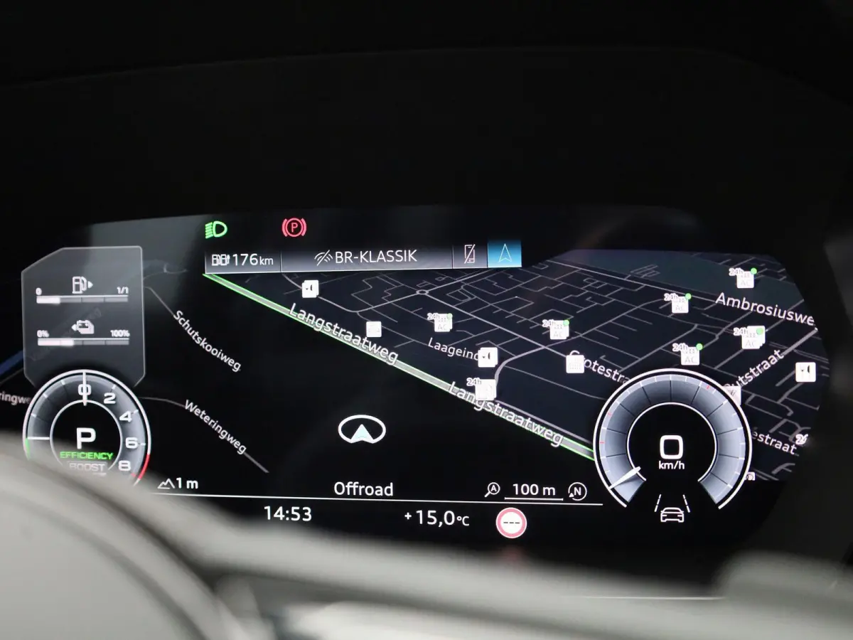 40 TFSI e Advanced edition l Adaptive cruise control l Elektr. instel. bestuurd.stoel l Stoelverwarming l Navigatie l Climate control l Achteruitrijcamera l Trekhaak l LED-koplampen l Audi s