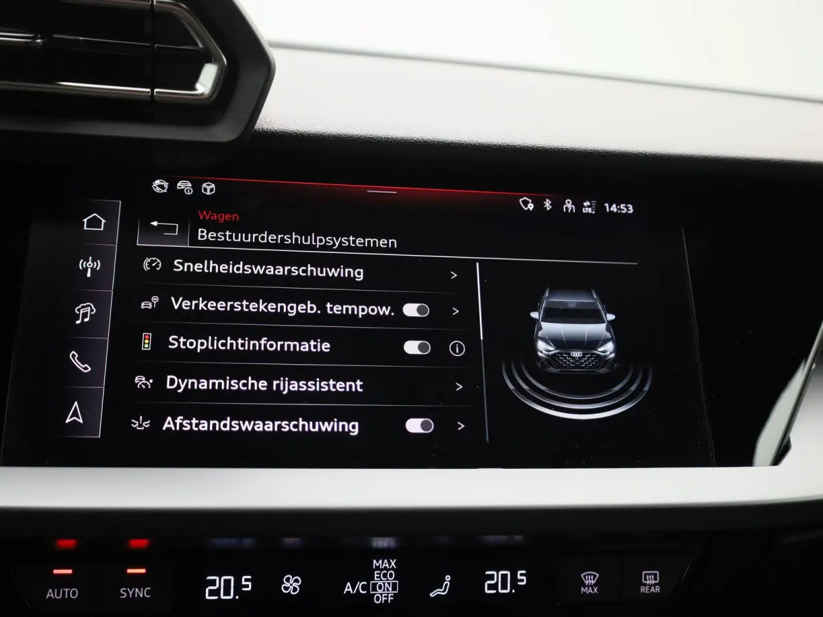 40 TFSI e Advanced edition l Adaptive cruise control l Elektr. instel. bestuurd.stoel l Stoelverwarming l Navigatie l Climate control l Achteruitrijcamera l Trekhaak l LED-koplampen l Audi s