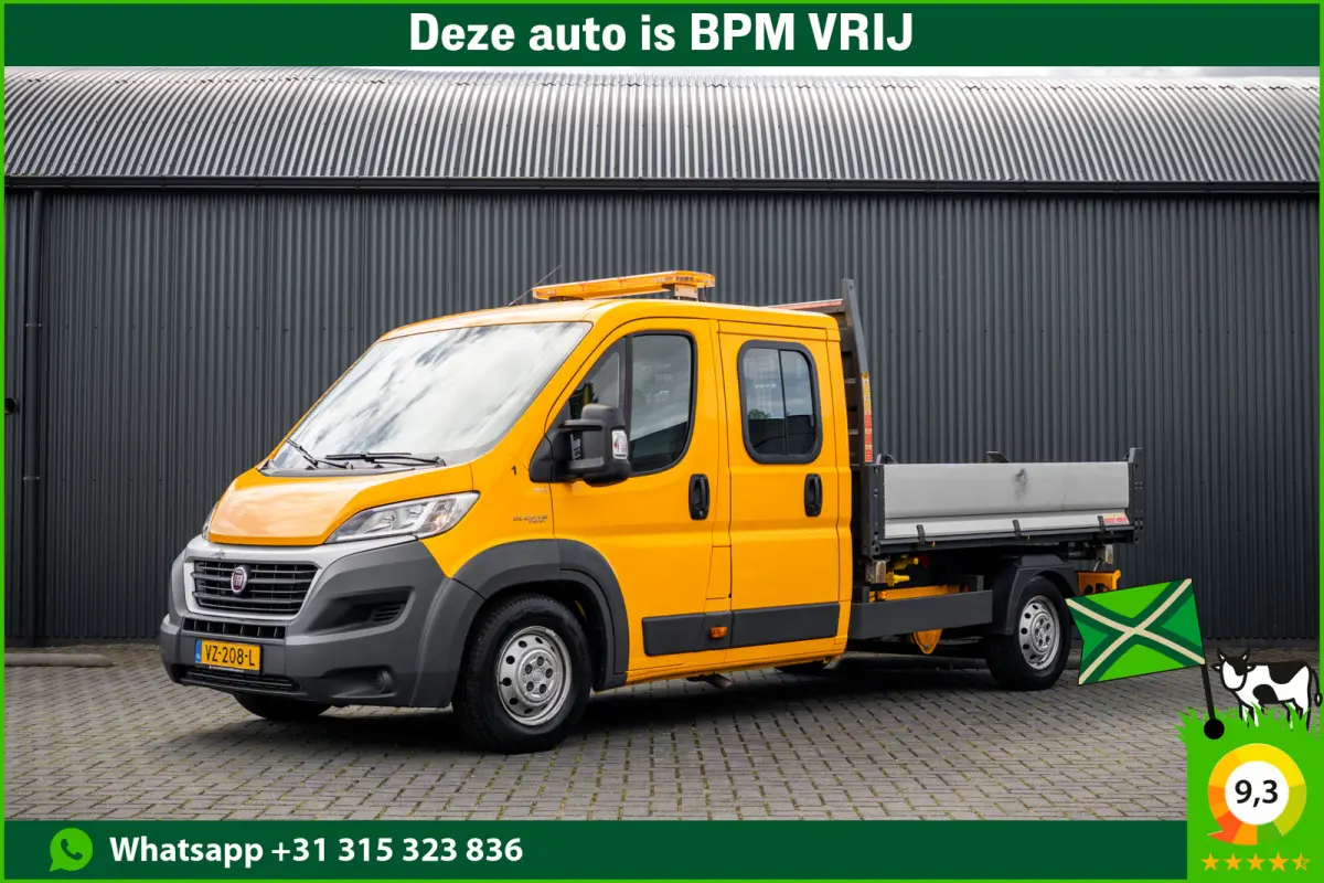 150 Multijet 2.3 L3H1 | 150 PK | 6-Zits | 3-Zijdige kipper | 1e Eigenaar | Airco | Trekhaak