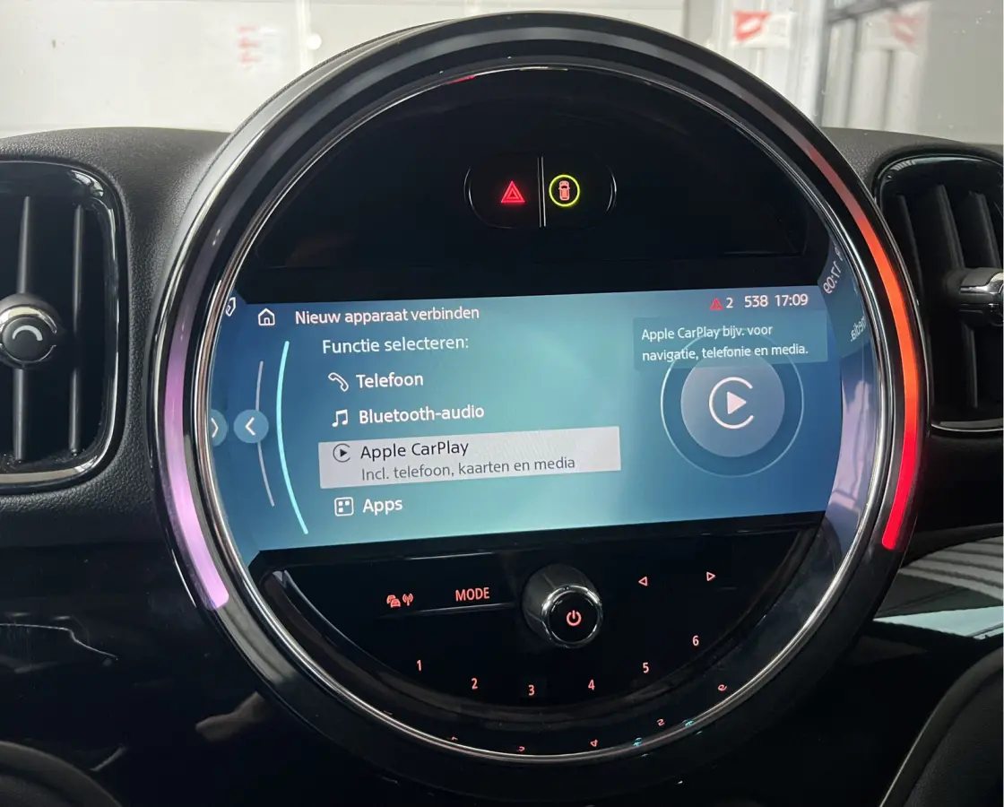 Mini 1.5 Cooper ALL4 JCW Chili | NAVI | CARPLAY/ANDROID | CAMERA | CRUISE CONTROL | CLIMATE CONTROL | LMV 18'' | PDC | STOELVERWARMING | KEYLESS | LED | DAB | BLUETOOTH | ALL-SEASON BANDEN