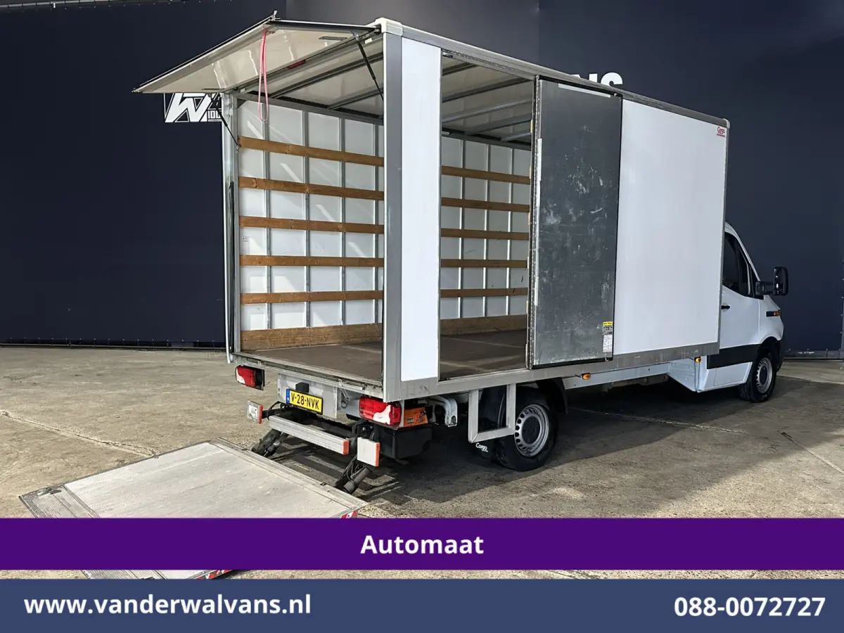 314CDI 143pk Automaat Bakwagen 21m3 KUUB Laadklep Zijdeur Euro6 Airco | Bijrijdersbank Lat om Lat betimmering, Leder