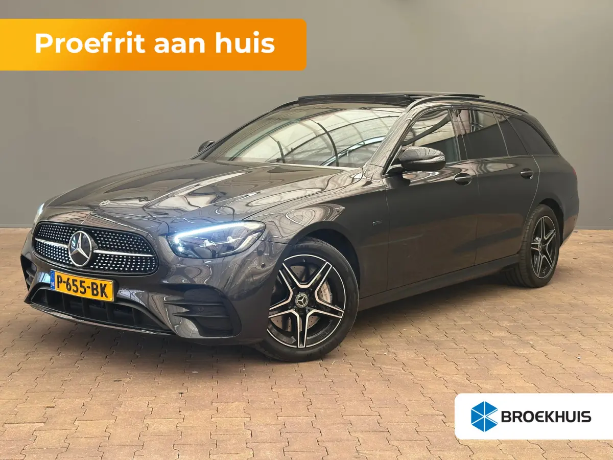 300 e AMG Line Panorama Dak | Alcantara/Leer | AMG-Styling | Elek. Stoelen | Elek. Achterklep | Stoelverwarming | LED | AMG-styling | Achteruitrijcamera | Adaptieve Cruise Control