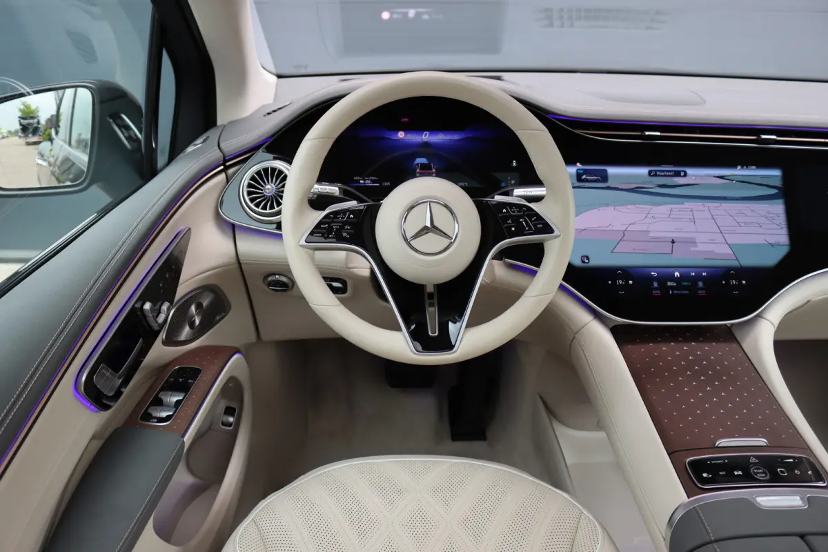 450+ AMG Line 108 kWh | Luchtvering | Hyperscreen | Achterasbesturing | Massage | Distronic+ | Entertainment Achter | Massage | Burmester | Verwarmd Stuurwiel | Tablet | HUD |