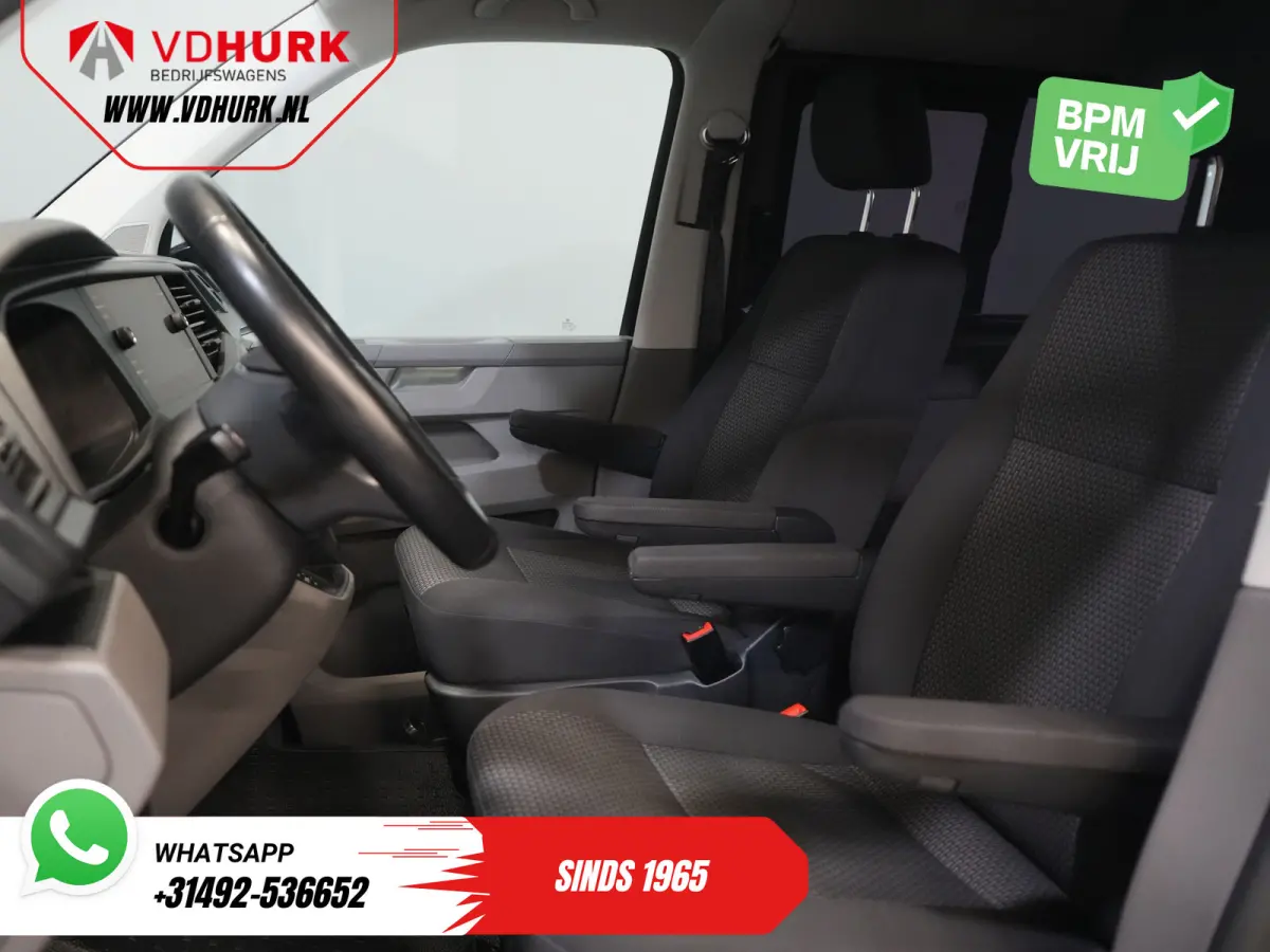 T6.1 2.0 TDI 150 pk DSG Aut. L2 DC Dubbel Cabine (DEMO) BPM VRIJ! Adapt. Cruise/ 2.5t Trekhaak/ NAVI/ Carplay/ PDC/ LMV/ Airco