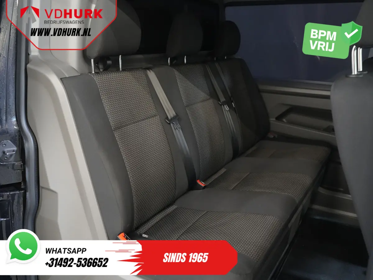 T6.1 2.0 TDI 150 pk DSG Aut. L2 DC Dubbel Cabine (DEMO) BPM VRIJ! Adapt. Cruise/ 2.5t Trekhaak/ NAVI/ Carplay/ PDC/ LMV/ Airco