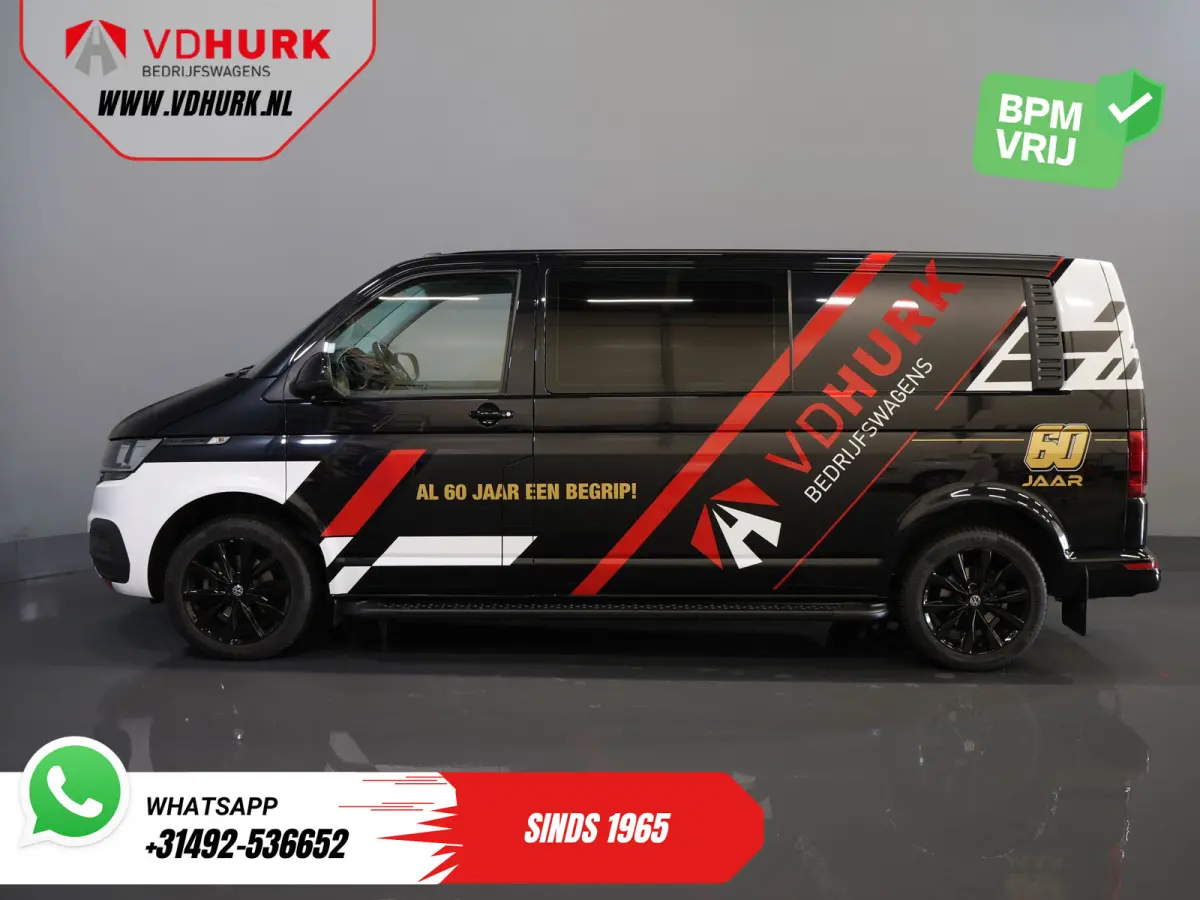 T6.1 2.0 TDI 150 pk DSG Aut. L2 DC Dubbel Cabine (DEMO) BPM VRIJ! Adapt. Cruise/ 2.5t Trekhaak/ NAVI/ Carplay/ PDC/ LMV/ Airco