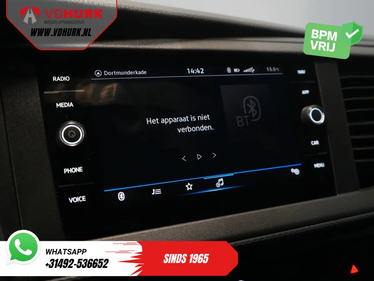 T6.1 2.0 TDI 150 pk DSG Aut. L2 DC Dubbel Cabine (DEMO) BPM VRIJ! Adapt. Cruise/ 2.5t Trekhaak/ NAVI/ Carplay/ PDC/ LMV/ Airco