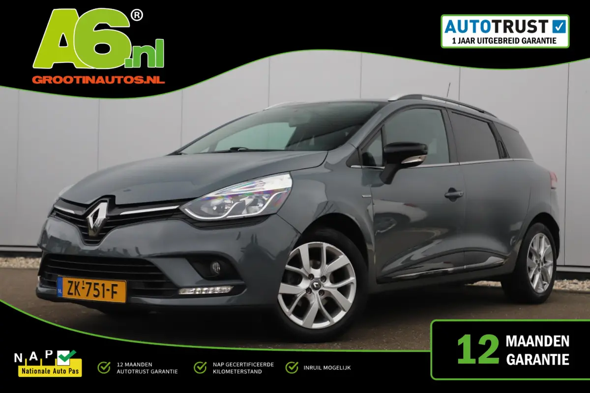 0.9 TCe Limited Nardo Grey 16 inch LMV Keyless Navigatie Carplay Airco Cruise Control