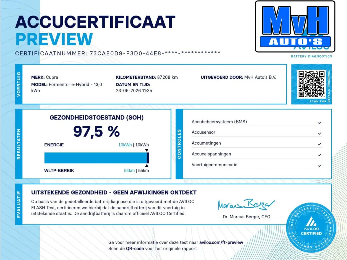 1.4 PHEV|PANO|STUUR.VERW|CAM|ACC|LED|SOH98%