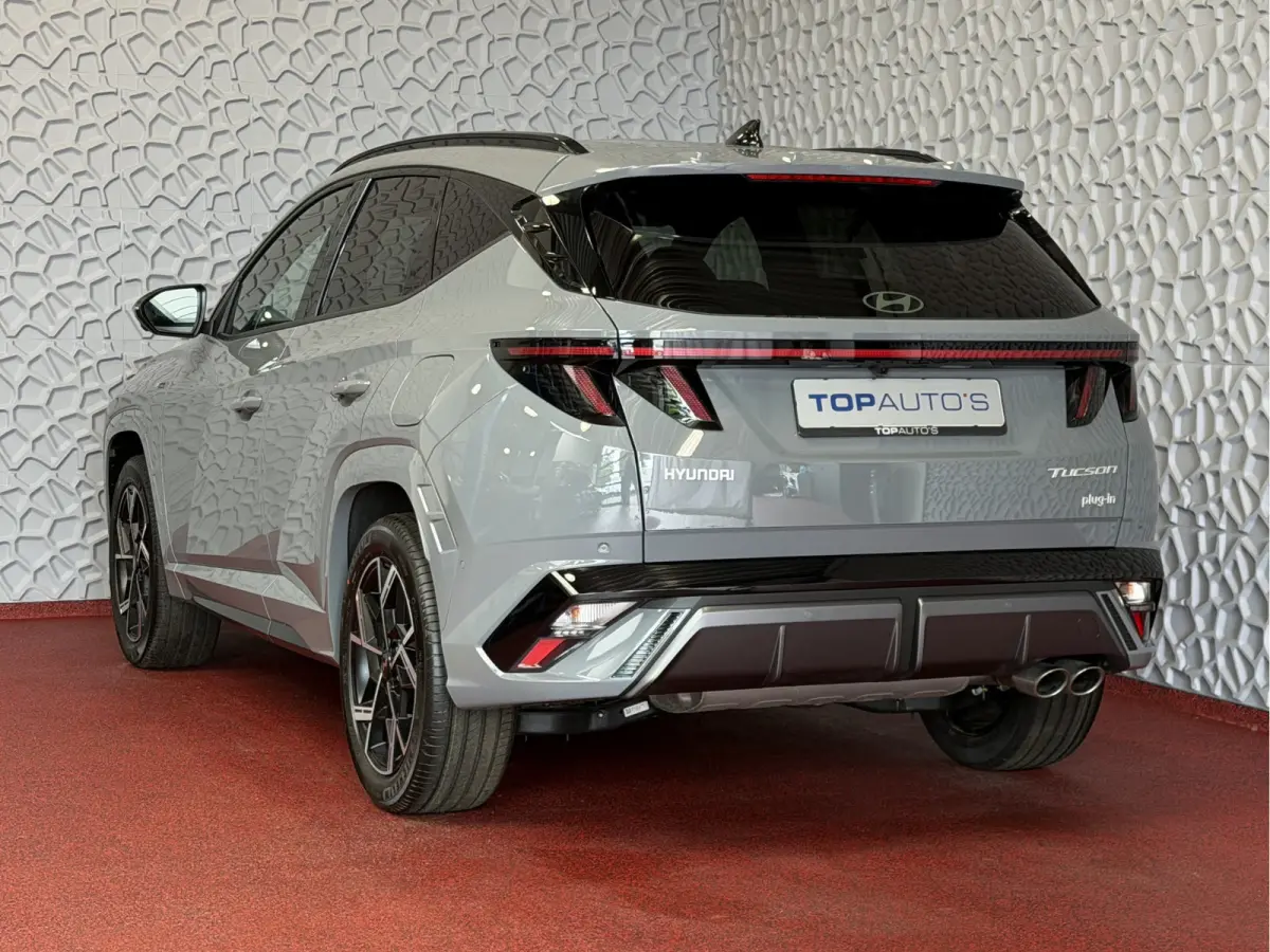 NIEUWE AUTO 1.6 T-GDI PHEV N-LINE 360.CAMERA ELEK.KLEP ELEK.STOEL/GEHEUGEN VERWARMD/KOELING SUBWFR 19"LMV ZWARTE HEMEL STUURVERW. PLUG IN HYBRIDE