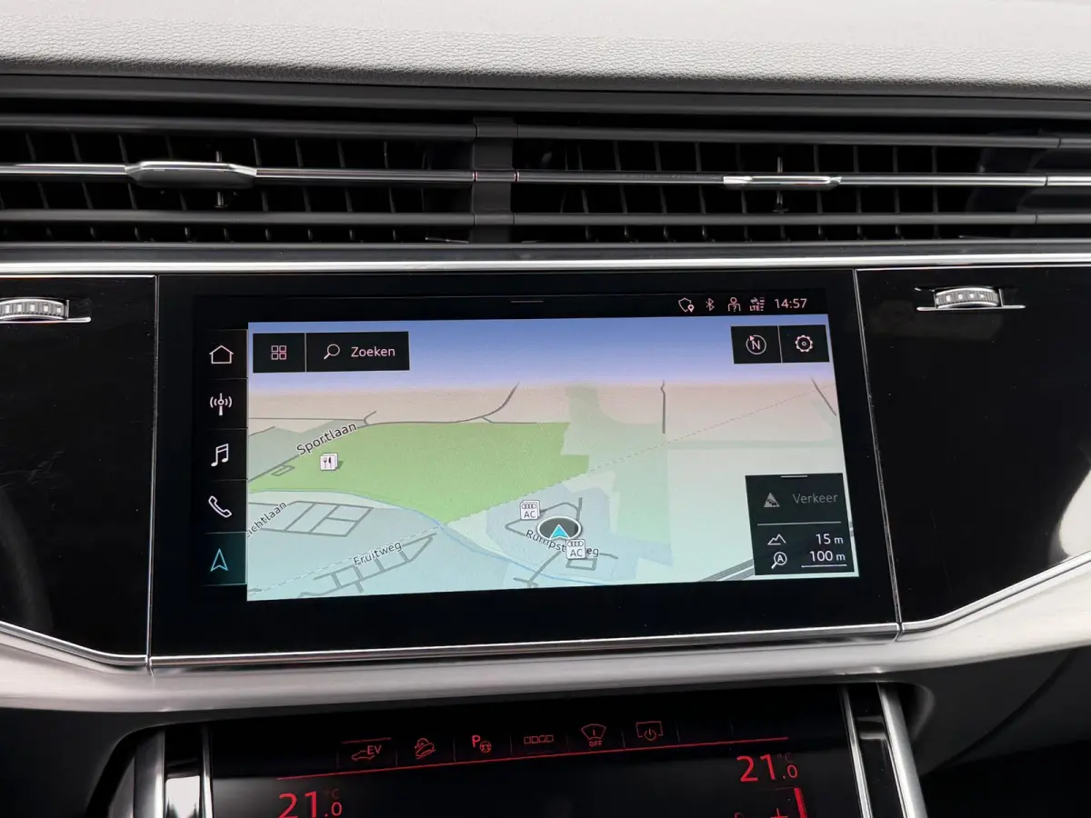 55 TFSI e quattro Pro Line S 21"/SOH 93%/Trekhaak/B&O/Laser LED/Stoelverwarming v+a/Adaptieve cruise/Dodehoek/Keyless/Head-up/Memory