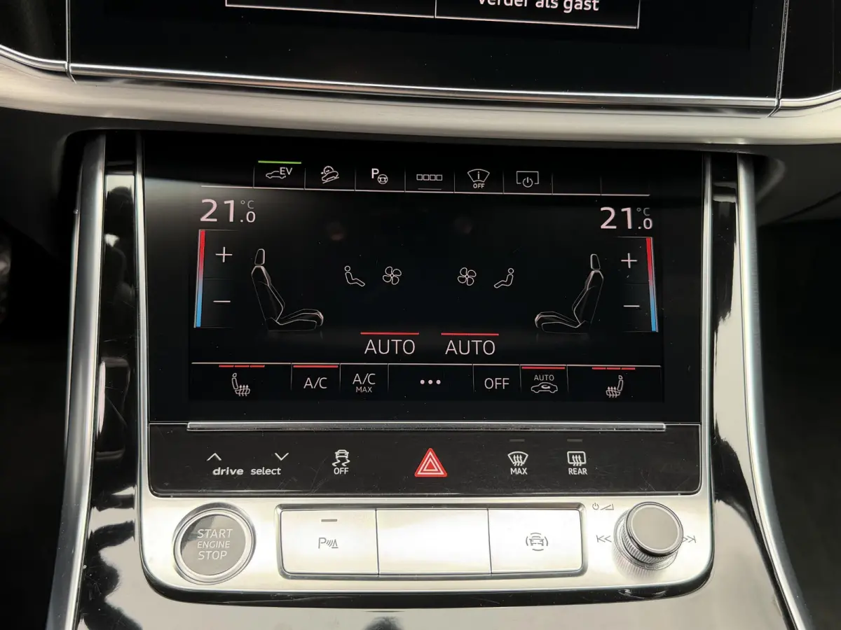 55 TFSI e quattro Pro Line S 21"/SOH 93%/Trekhaak/B&O/Laser LED/Stoelverwarming v+a/Adaptieve cruise/Dodehoek/Keyless/Head-up/Memory