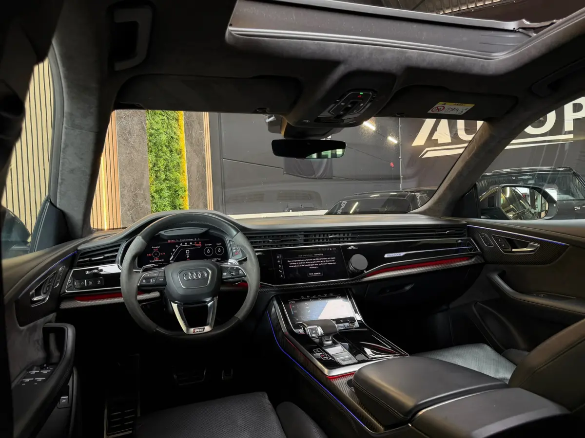 RSQ8 4.0 TFSI RS quattro PANO|CARBON|KERAMISCH|B&O|MASSAGE|SOFTCLOSE|360CAM|MEMORY|KEYLESS|DEALER ONDERHOUDEN|600PK|BOMVOL
