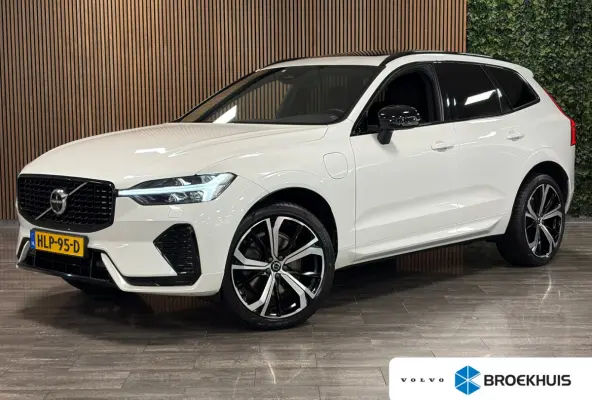 T6 AWD Recharge R-Design | MY22 Facelift | Trekhaak | Harman Kardon | Crystal White | Google Infotainment | Adaptieve Cruise Control | Standkachel met Volvo On Call App | Stoel en Stuurwielv