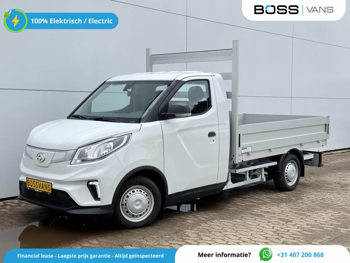 50kWh 122PK 6 x Verfügbar Pritische Open Laadbak 327km WLTP 100% Elektrisch Airco Cruise Control Carplay Camera Pickup Open Box
