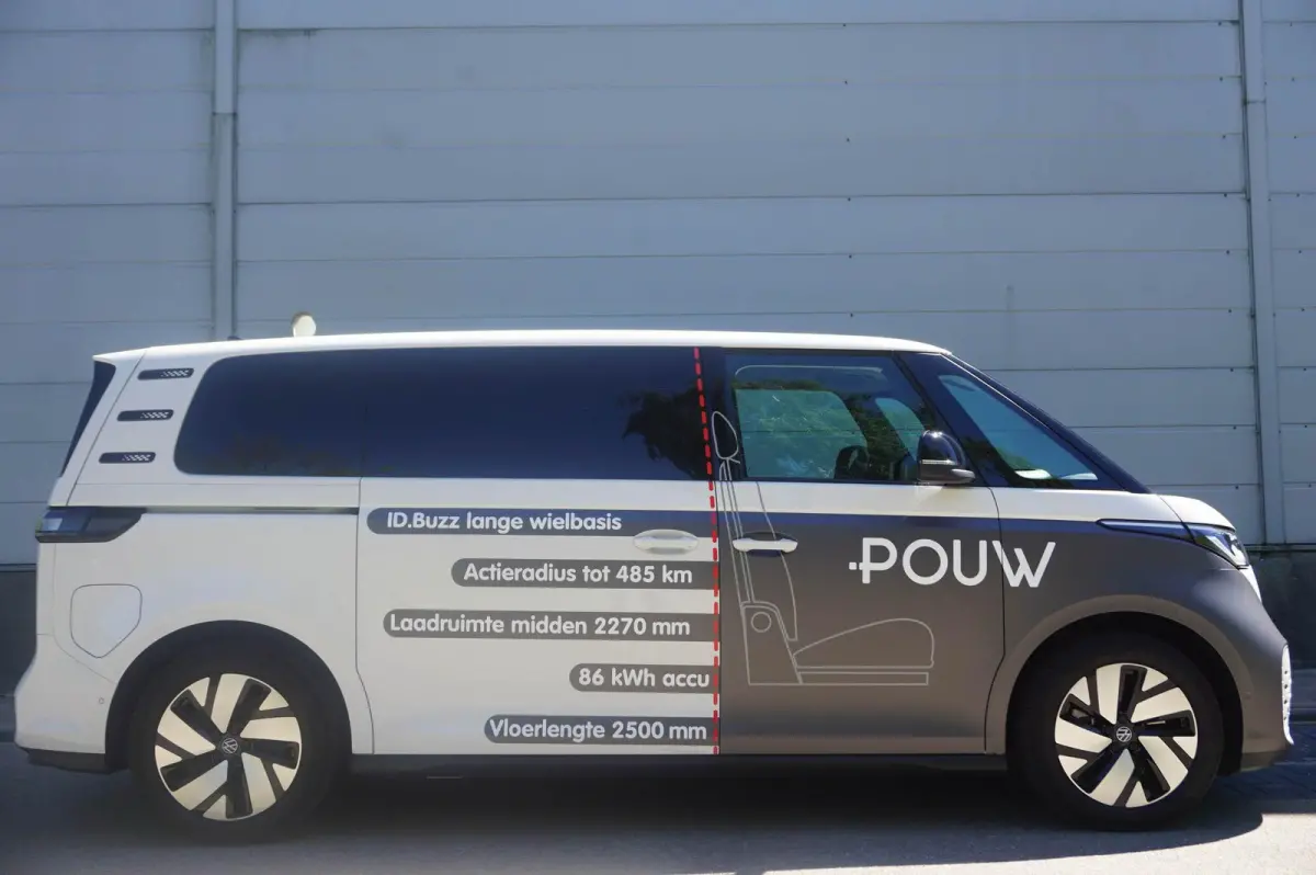 286pk Pro Bulli 86 kWh LWB | Geel Kenteken | Enkele Cabine | Laadvloer | Scheidingswand | Trekhaak