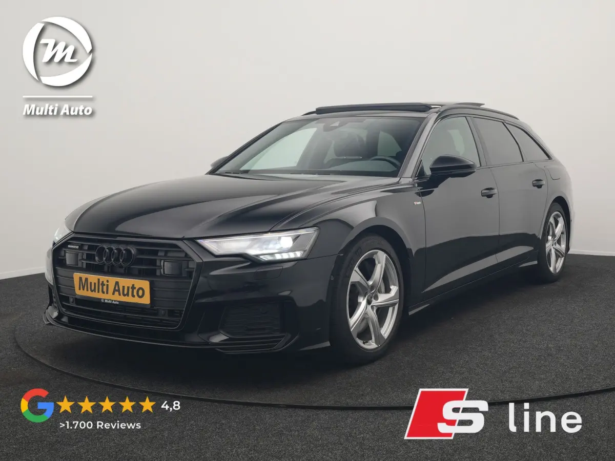 50 TFSI e Quattro 2x S Line PHEV 300pk Dealer O.H. | Trekhaak Af Fabriek | Panodak | Adaptive Cruise | Camera | Lederen Sportstoelen & Stuur Verwarmd | Blis | Sfeerverlichting | Apple Carpla
