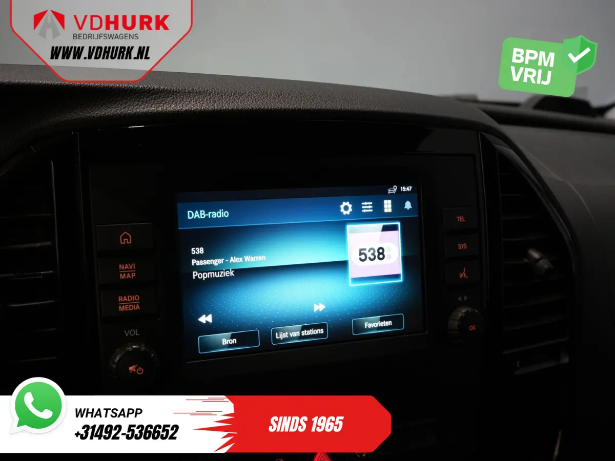 119 CDI Aut. XL L3 DC Dubbel Cabine/ LED/ 2.5t Trekverm./ Alarm III/ Stoelverw./ Carplay/ Navi/ Camera/ Climate/ Cruise/ PDC/ 18”LMV/ Trekhaak