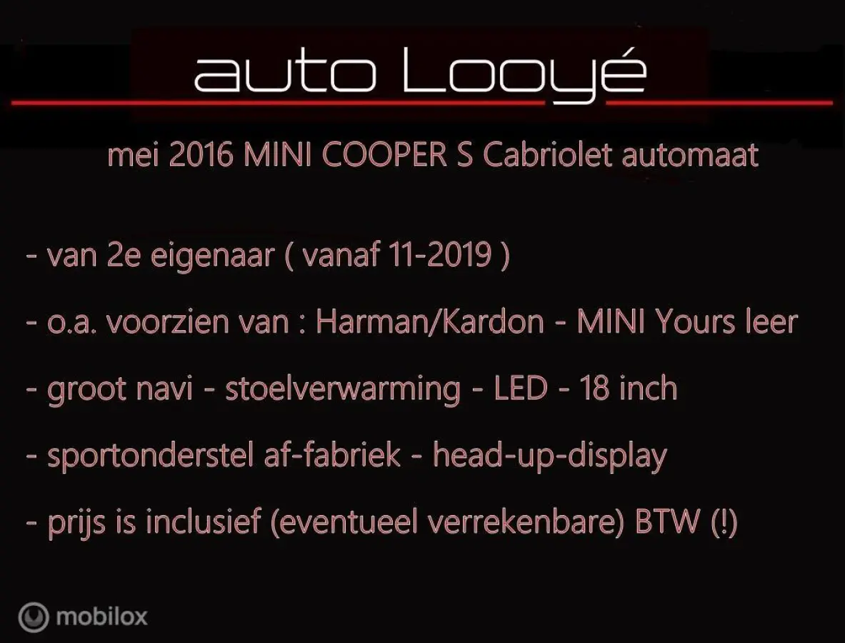 2.0 S Chili - 18" - leer - H/K - HUD - BTW auto