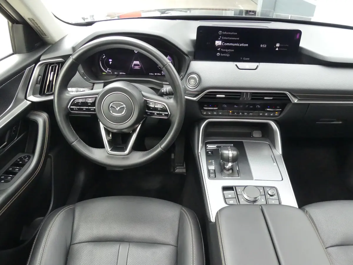 2.5 e-SkyActiv PHEV Homura | PANORAMADAK | ADAPTIVE CRUISE | CAMERA V+A | 360 CAMERA | STUUR+STOELVERWARMING | STOELVENTILATIE | PARKEERSENSOREN V+A | ELEKTRISCHE ACHTERKLEP | HEAD-UP | NAVI