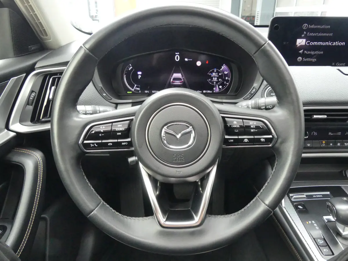 2.5 e-SkyActiv PHEV Homura | PANORAMADAK | ADAPTIVE CRUISE | CAMERA V+A | 360 CAMERA | STUUR+STOELVERWARMING | STOELVENTILATIE | PARKEERSENSOREN V+A | ELEKTRISCHE ACHTERKLEP | HEAD-UP | NAVI