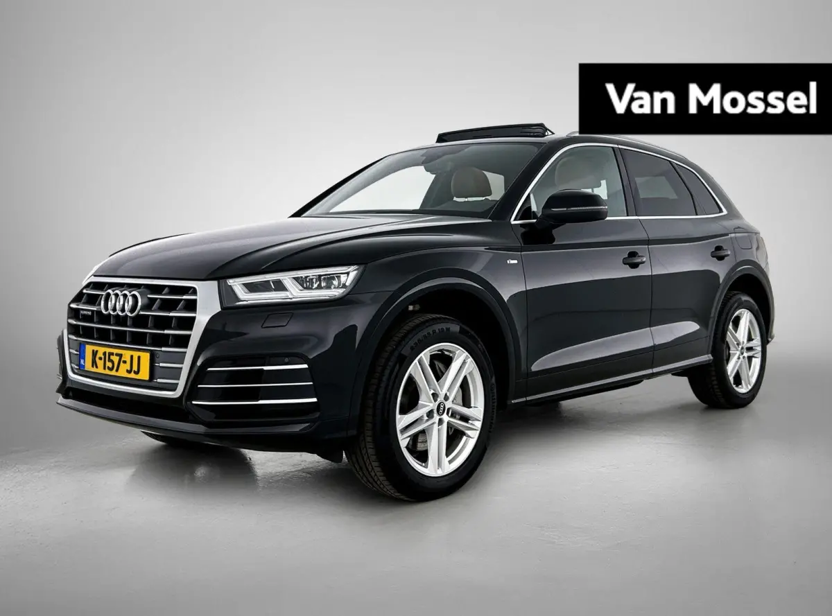 50 TFSI e quattro S edition 299 PK | S-line | Panoramadak | Luchtvering | Navigatie | Trekhaak | Stoelverwarming | Keyless | Apple Carplay | Android Auto | Lichtmetalen velgen | Leder |