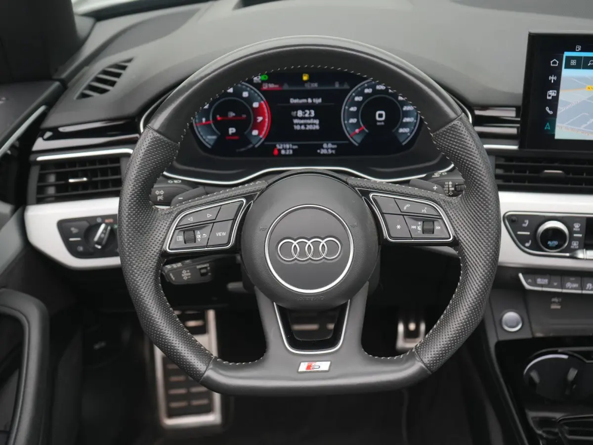 40 TFSI S edition 3X S-LINE | VIRTUAL | AUTOMAAT | HUD | NEK&STOELVERWARMING | S5 GRILL|  HALF LEDER | DODEHOEK DETECTIE | CAMERA | ADAPTIEF | KEYLESS | AFGEVLAKT STUURWIEL |