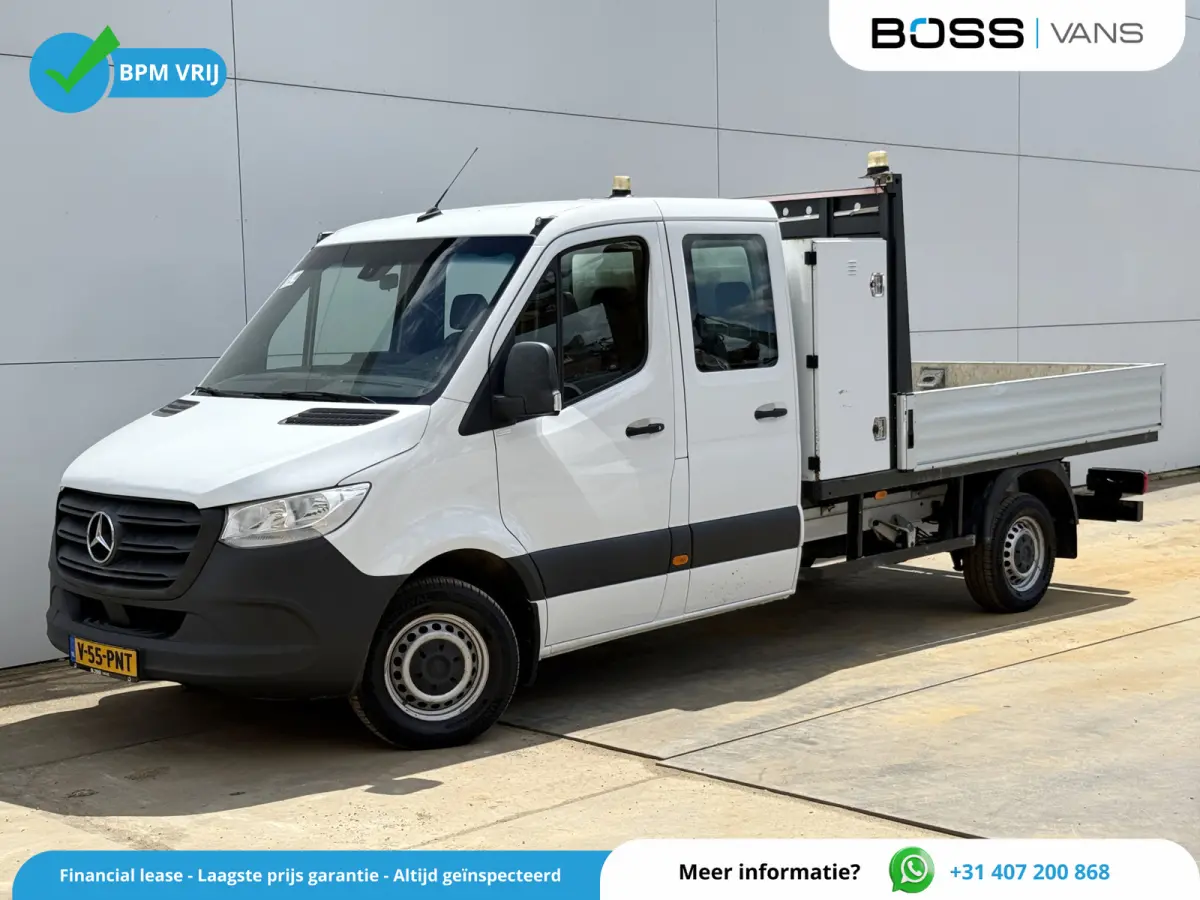 314 2.2 CDI DC Open Laadbak Dubbele Cabine 6-persoons Climate Control Trekhaak Navigatie Carplay Pritische Pickup Open Box