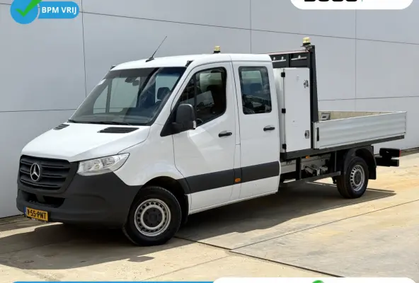 314 2.2 CDI DC Open Laadbak Dubbele Cabine 6-persoons Climate Control Trekhaak Navigatie Carplay Pritische Pickup Open Box