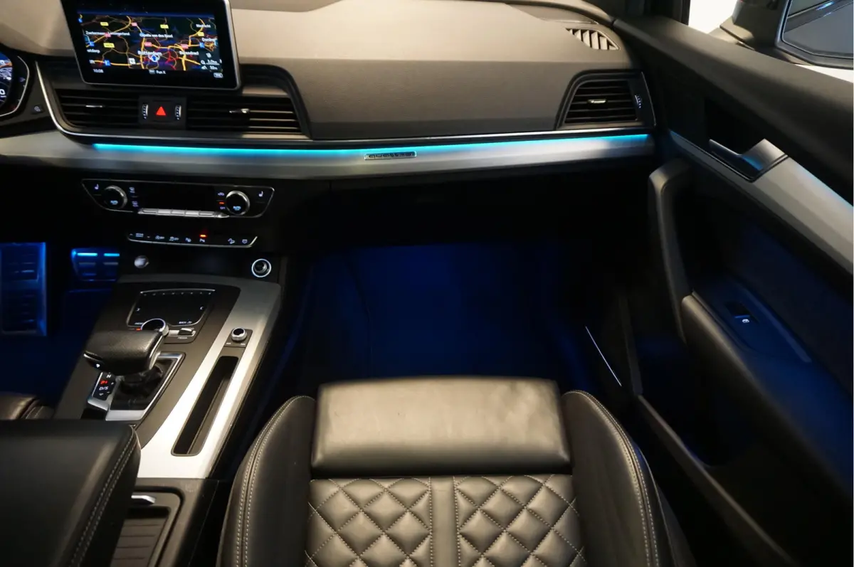 2.0 TFSI Quattro Sport S-Line | Luchtvering | Pano | HUD | B&O | Sfeer | Apple | Adaptive | 21inch | Designo Lederen interieur | Standkachel